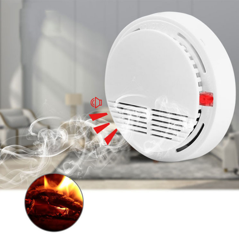 Smoke Alarm Detector Home Fire Safety Sensor Alert Battery Included