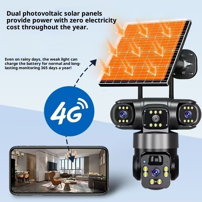 Solar Surveillance Camera Without Plug-in