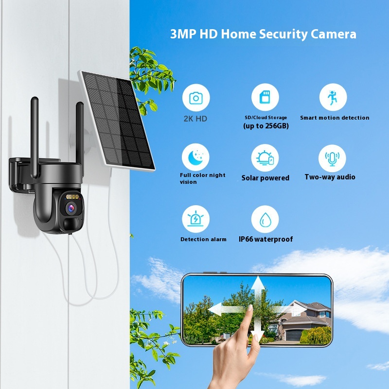 Wireless Camera Home Security HD Night Vision Mobile Phone Remote Voice Intercom