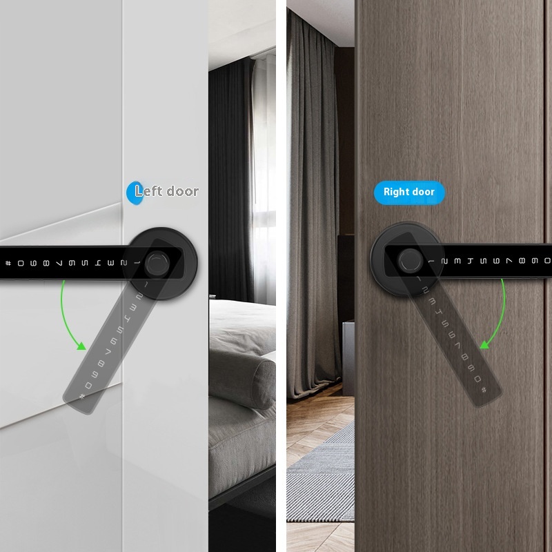 Single Handle Indoor Wooden Door Hand Spherical Card Smart Door Lock