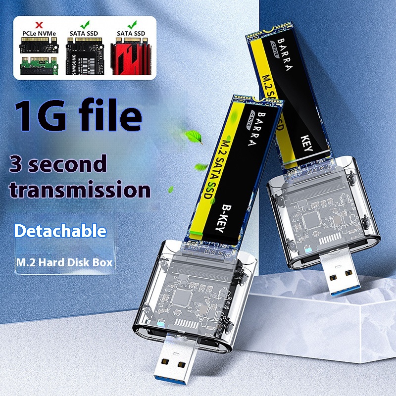 Transparent And Creative Solid State Mobile Hard Disk Box USB Interface