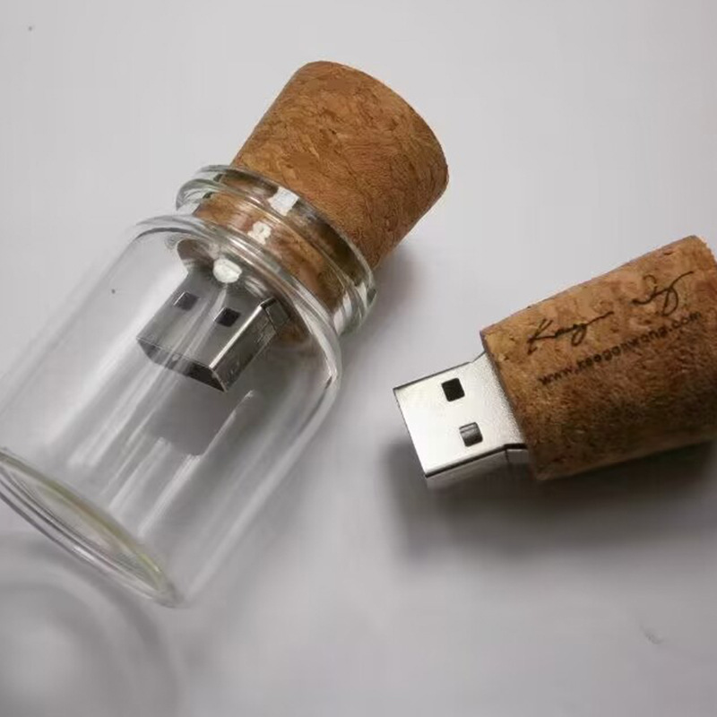 Wooden Drift Bottle USB Disk