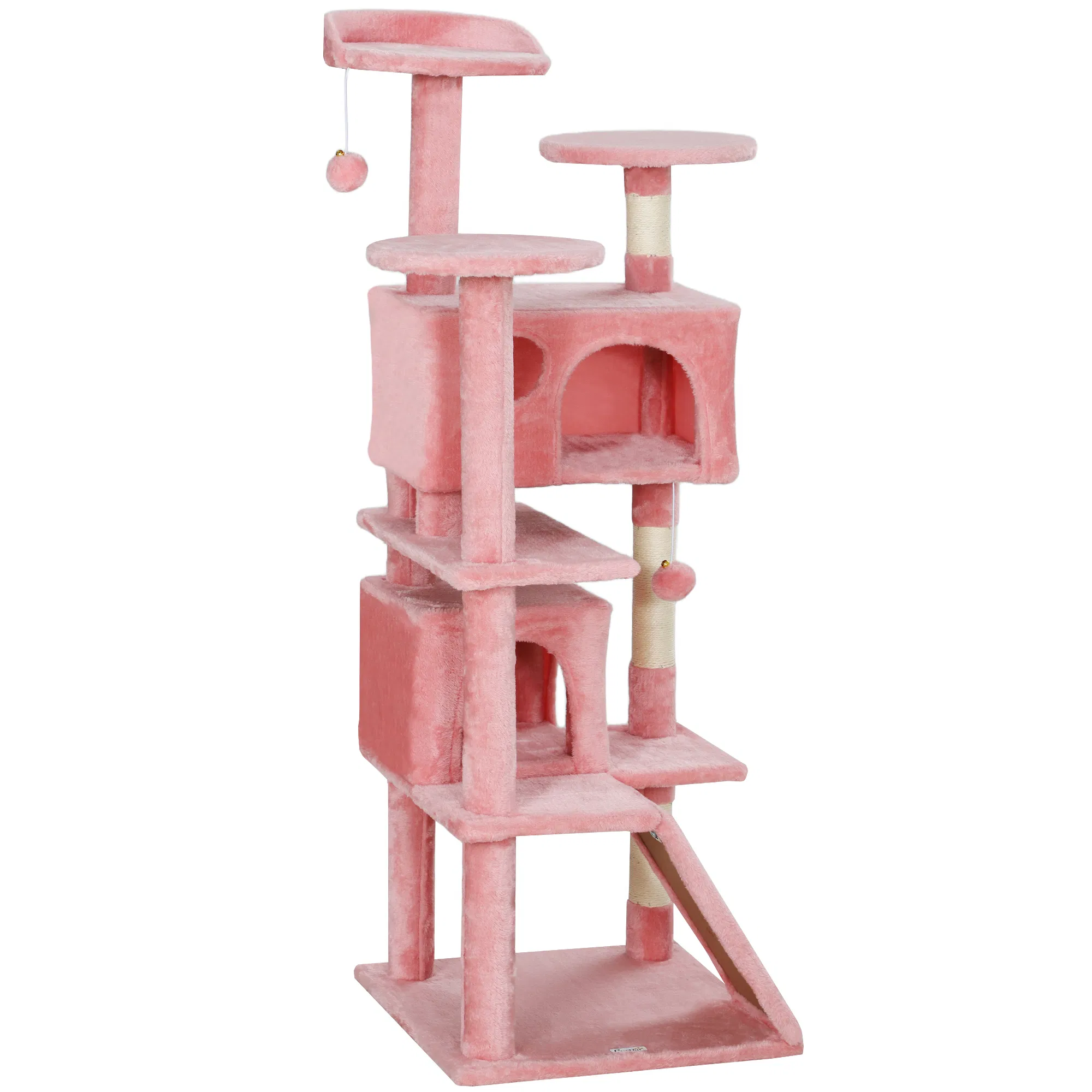 54" Cat Tree, Multi-Level Cat Tower with Scratching Posts, Cat Condos, Bed, Platforms…