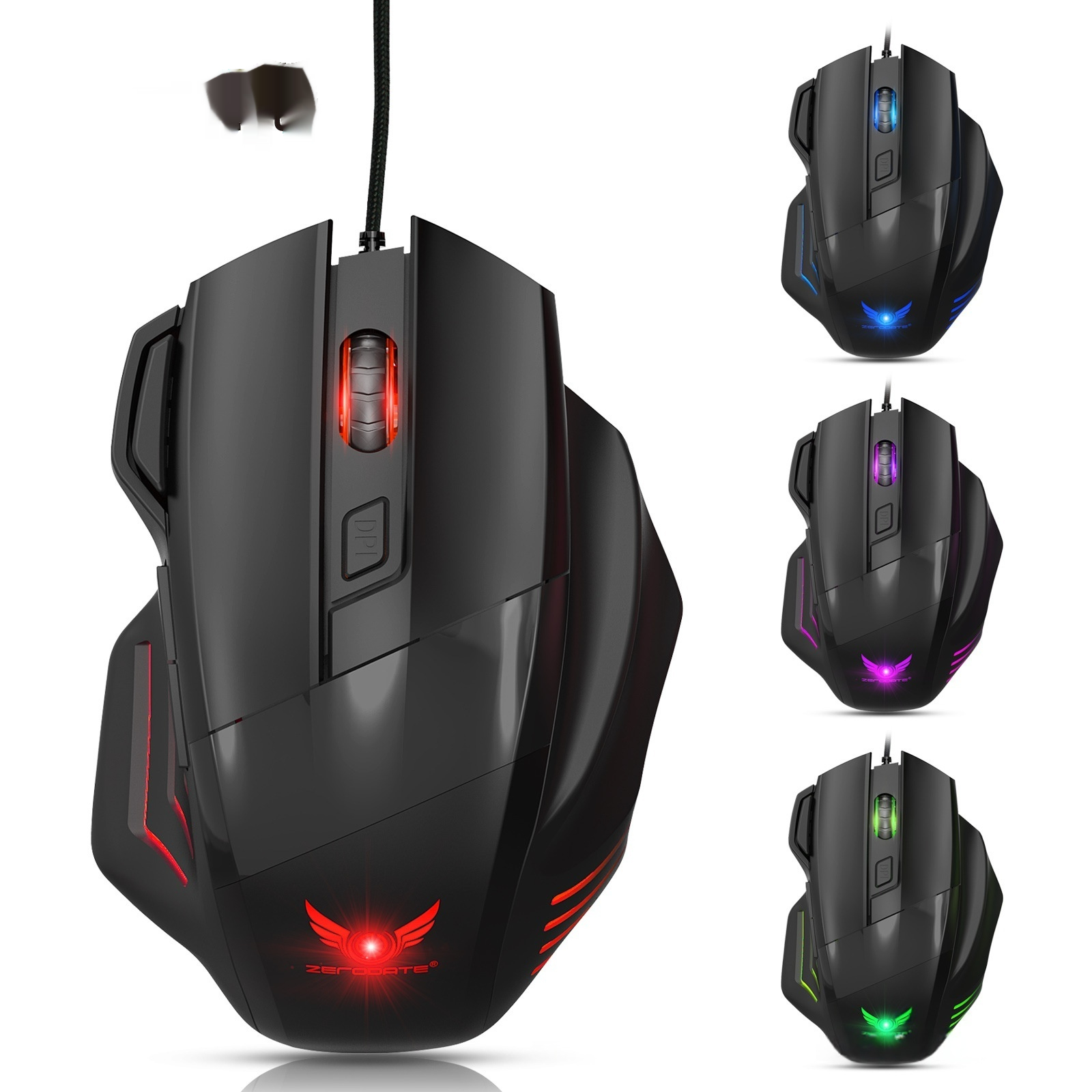 G200 Wired Mouse 7-Button Colorful Gaming Mouse