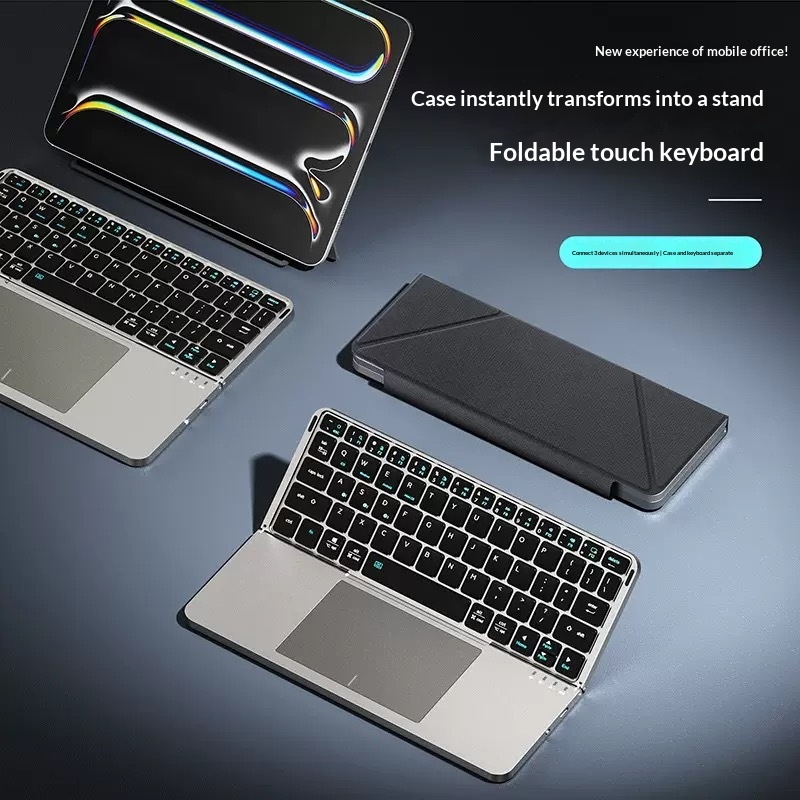 Release Leather Touchpad Bluetooth Foldable Keyboard