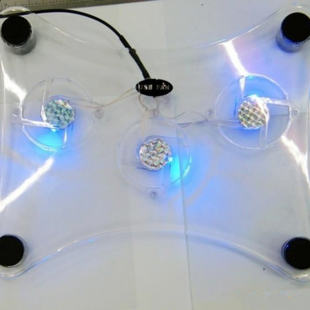 Notebook Radiator Transparent Crystal Three Fan