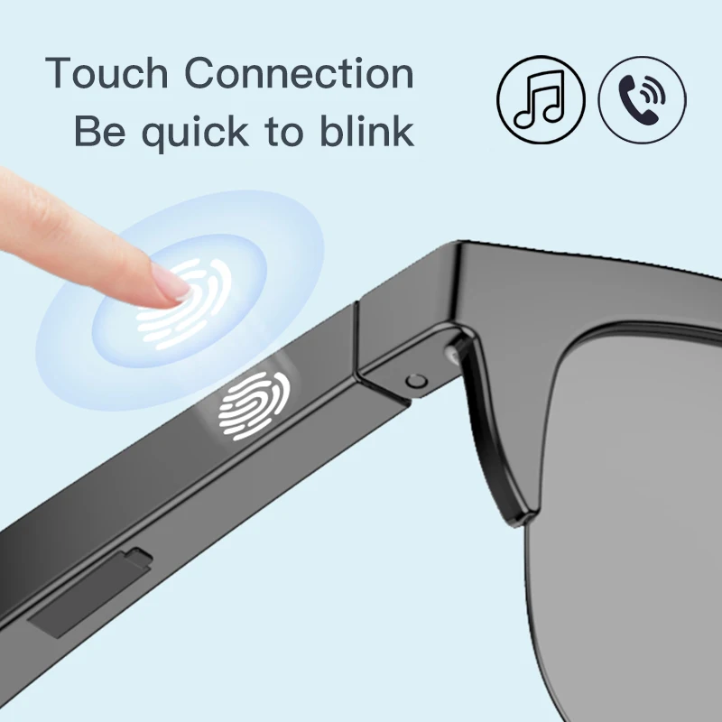 Smart Bluetooth V5.3 Sunglasses Glasses Call Outdoor Sports Headphones HIFI Black…