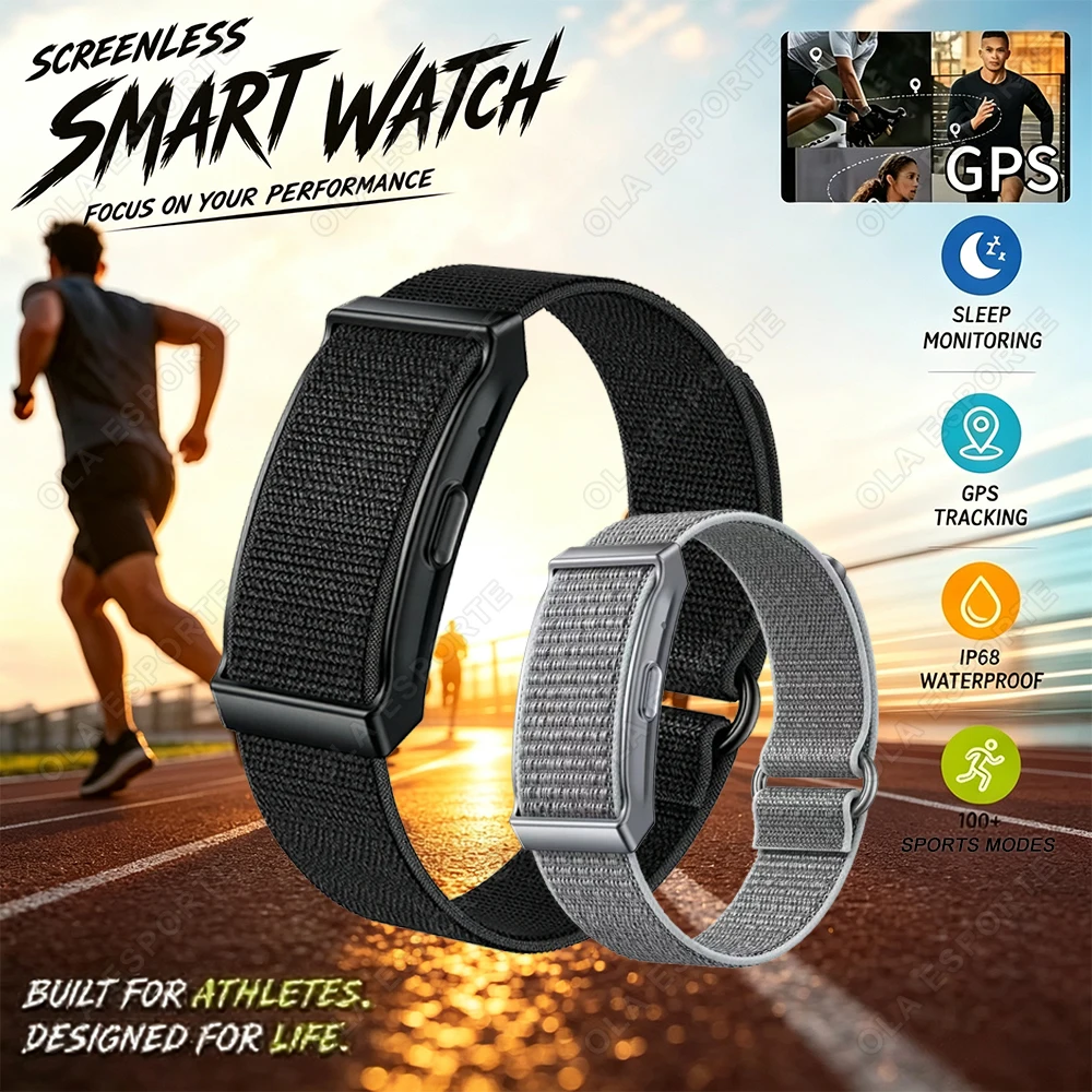 Smart Bracelet Without Screen Waterproof Heart Rate Sleep Monitoring Sports Pedometer…