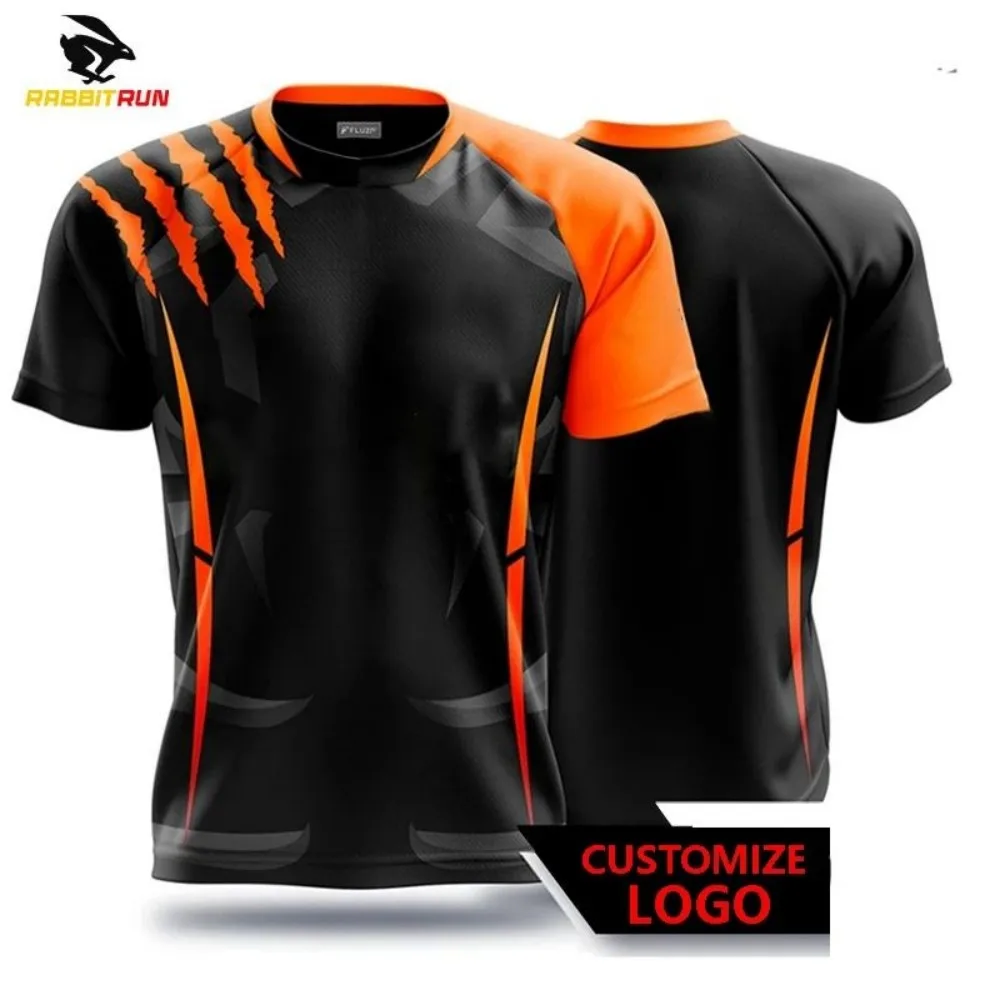 men's breathable and comfortable T-shirt with striped printed pattern outdoor casual…