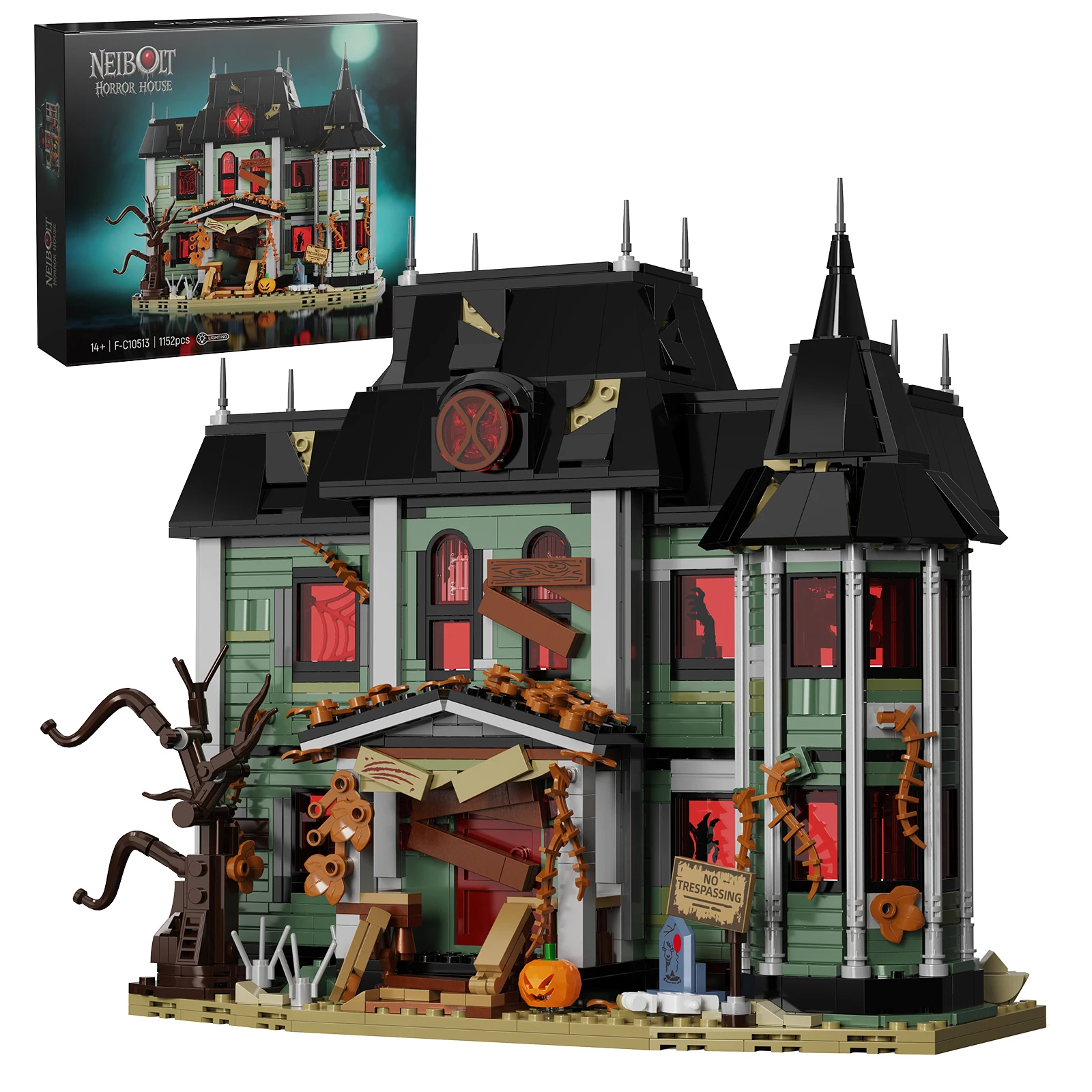 Horror Haunted House Building Blocks Set Neibolt Mansion Model Desktop Display Ornament…