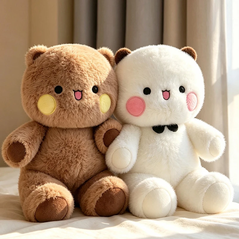 Yier And Bubu Cute White Bear Plush Toy Soft Stuffed Doll Adorable Fluffy Animal Pillow…