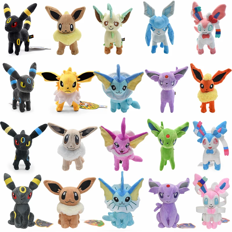 32 Style Eevee Plush Toy Pokemon Eeveelution Umbreon Vaporeon Jolteon Flareon Espeon…