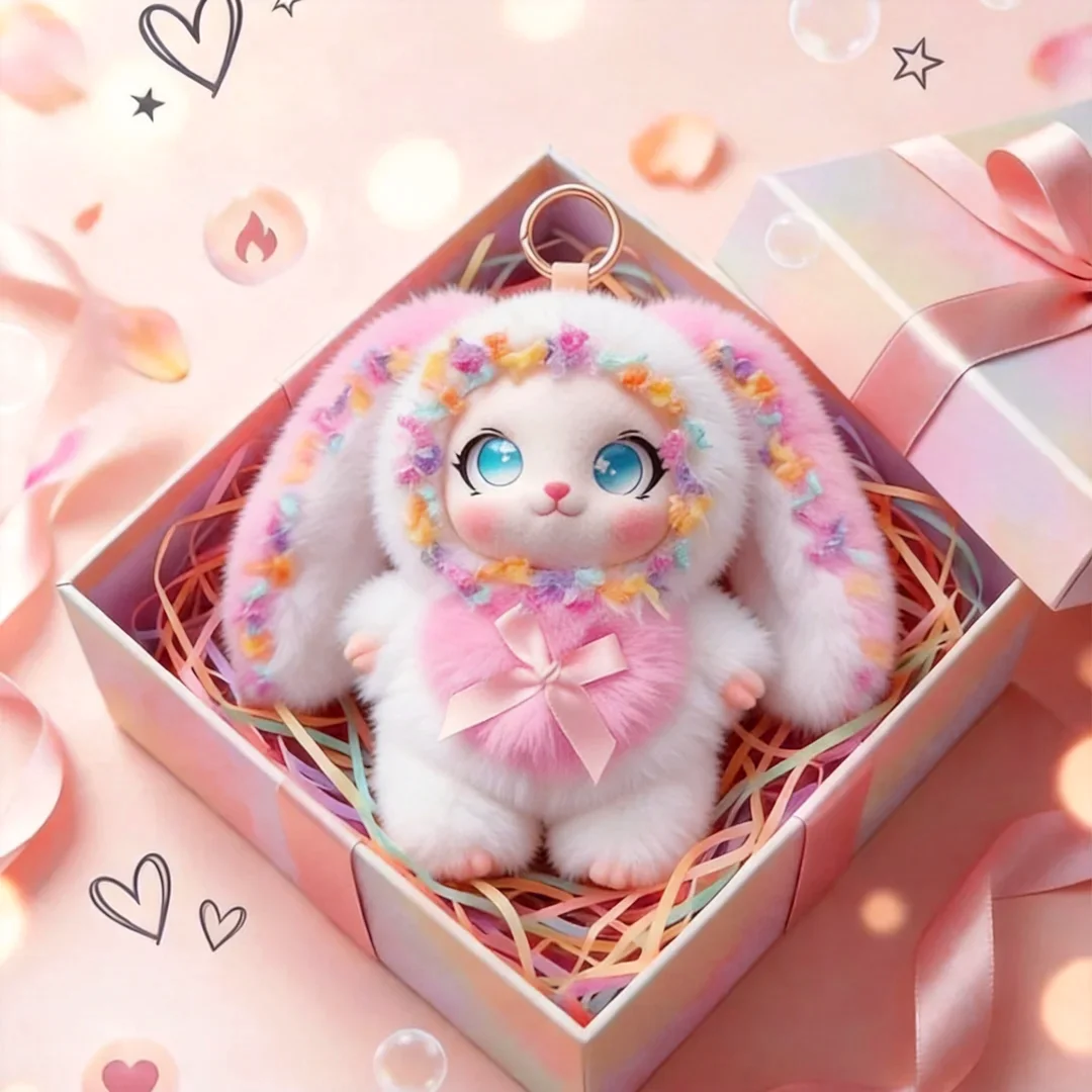 Cute and colorful Plush Rabbit doll; Children's Plush Animal Rabbit doll; Long-Eared Cute…