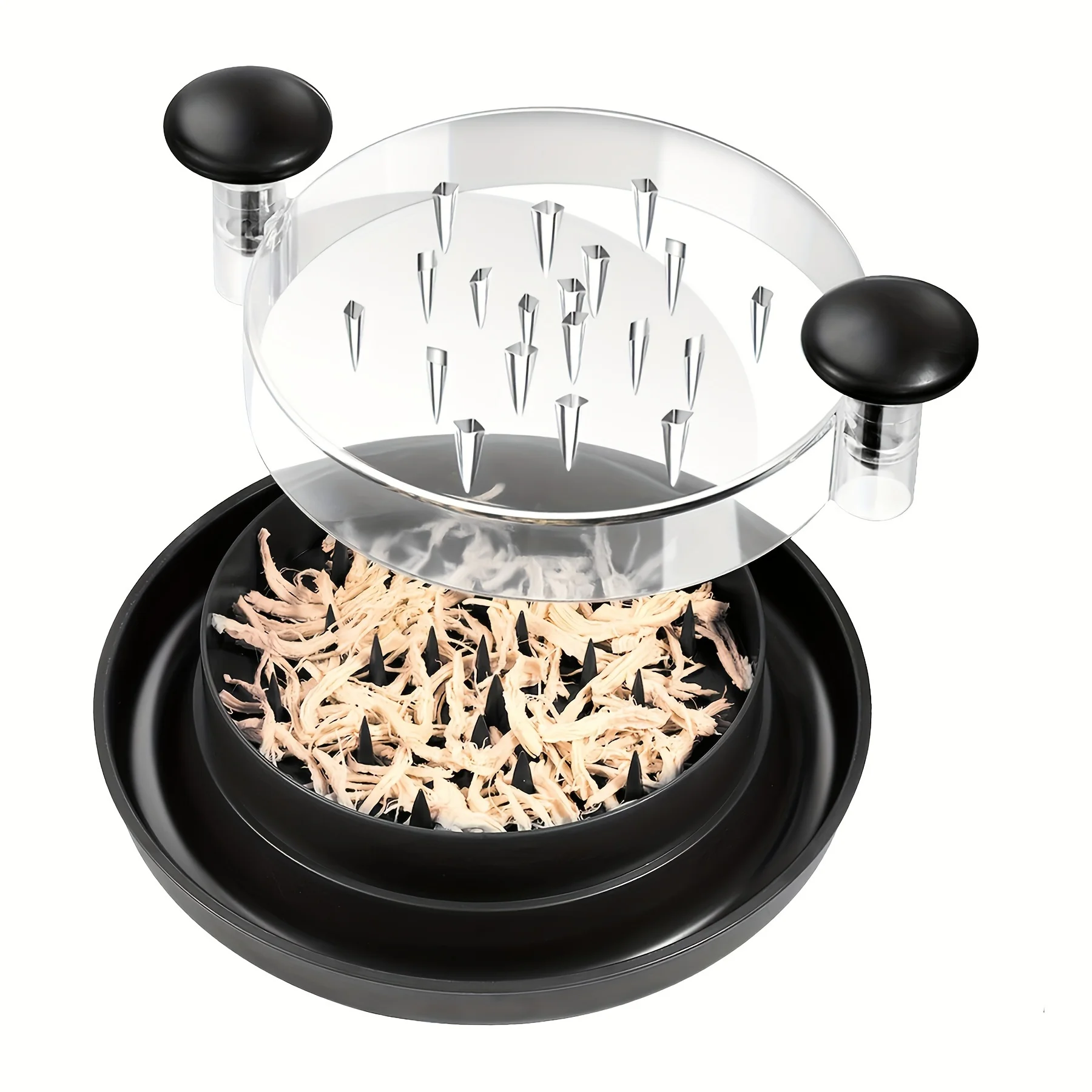 Upgraded Chicken Shredder with Transparent Cover: Large Anti-Slip Rotating Tool for…