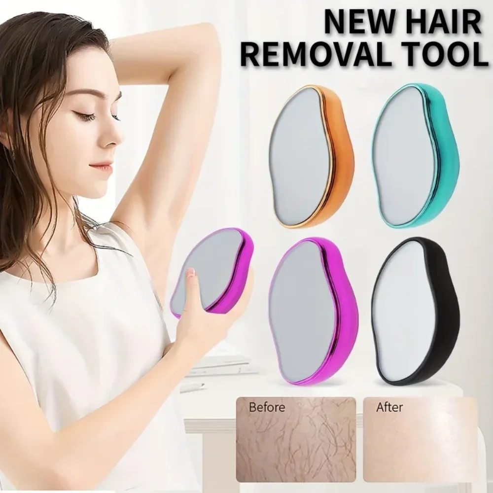 1/4pcs Magic Crystal Hair Eraser Reusable Painless Hair Remover Exfoliating Physical…