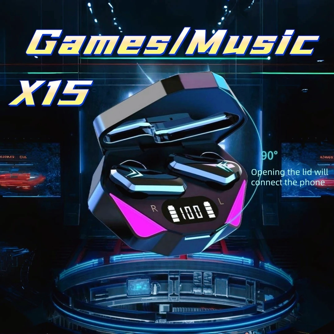 X15 Gaming Wireless Headset, Good Sound Quality, Binaural Stereo, Built-In Microphone…