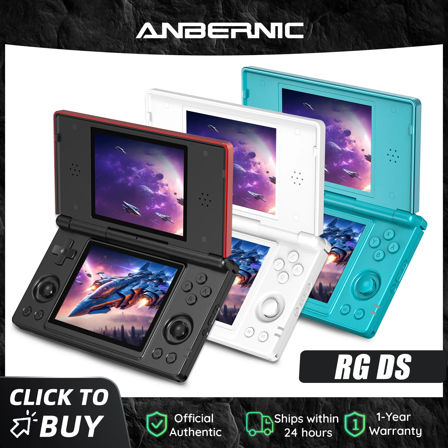 Anbernic RG DS Retro Video Game Console 4 Inch IPS Dual Multi-touch Screen Android 14…