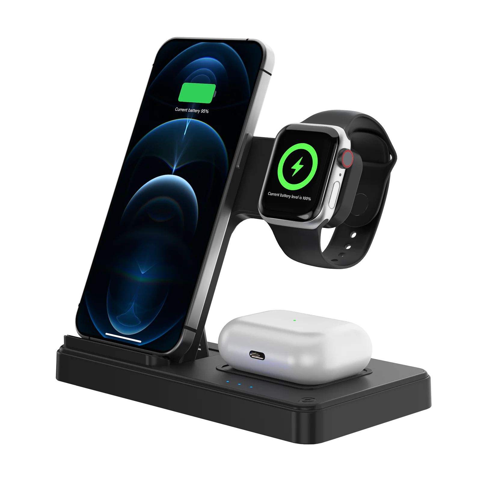 3-in-1 Wireless Charging Station Magnetic Fast Charging 18W Foldable For IPhone 16 15 14…
