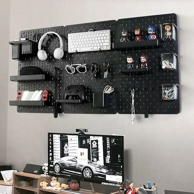 Pegboard combination desktop storage kit,vertical and clip-type pegboard display…