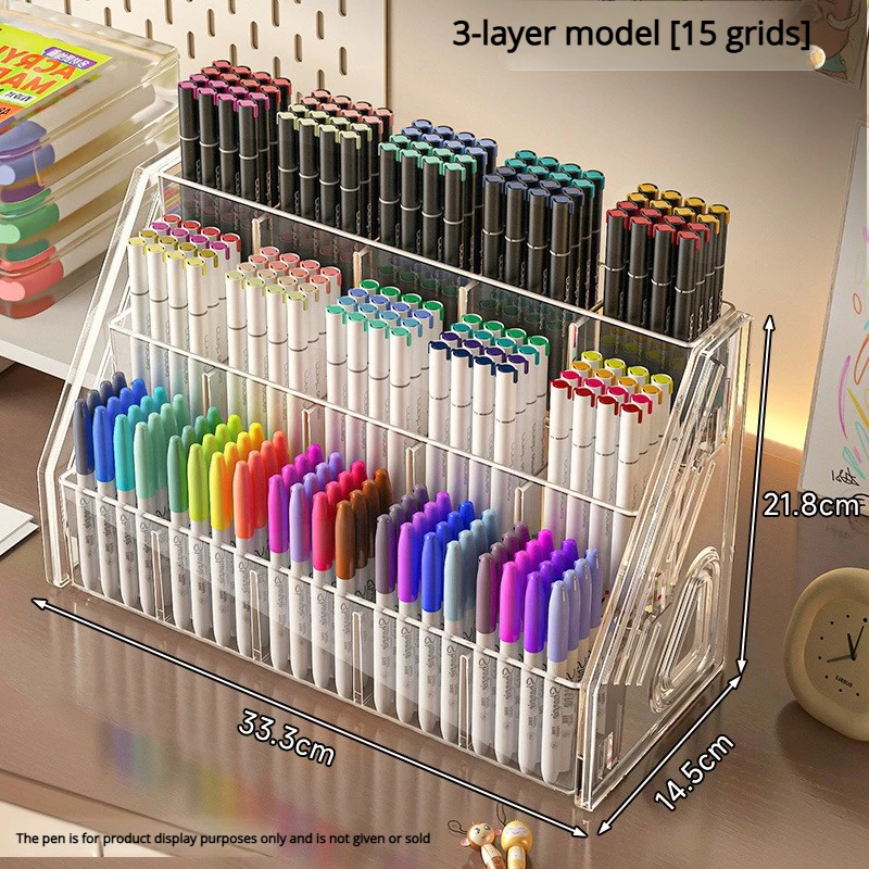 1-Pack Large-Capacity Acrylic Desk Divider Watercolor Pencil Organizer Stationery Store…