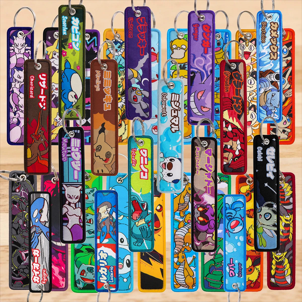 Cute Anime Elf Embroidery Key Fobs Cool Game Key Tags Keychains for Motorcycles Cars…
