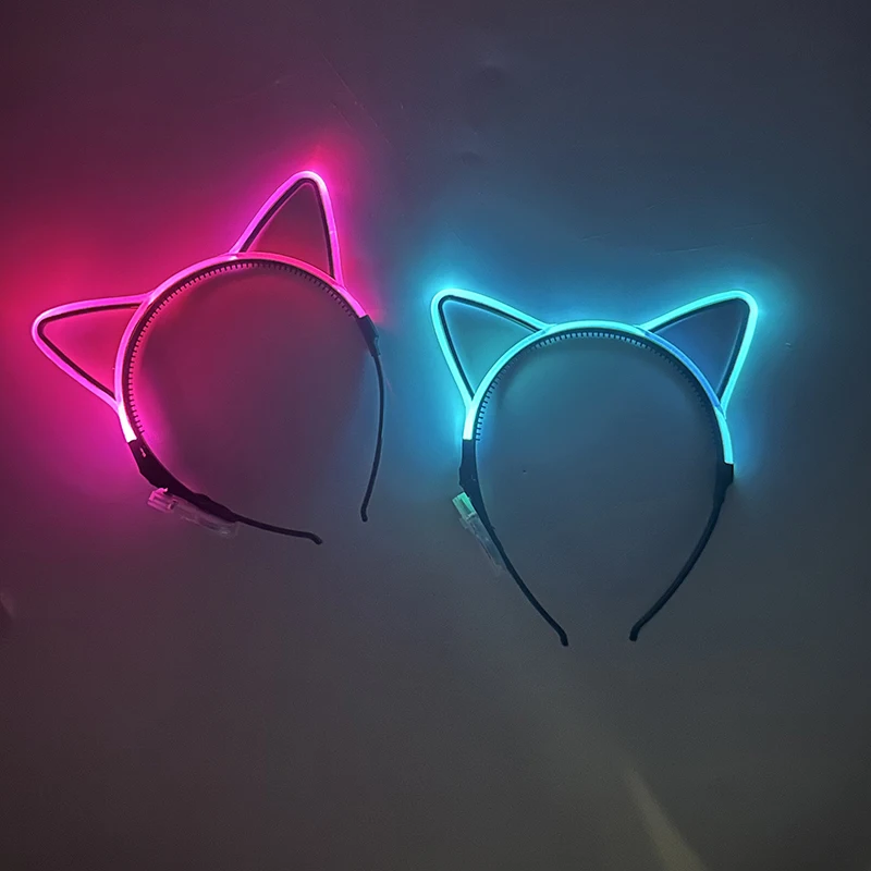 Luminous Cat Ears LED Hair Band Kawaii Accessories Cosplay Supplies Glowing Colorful…