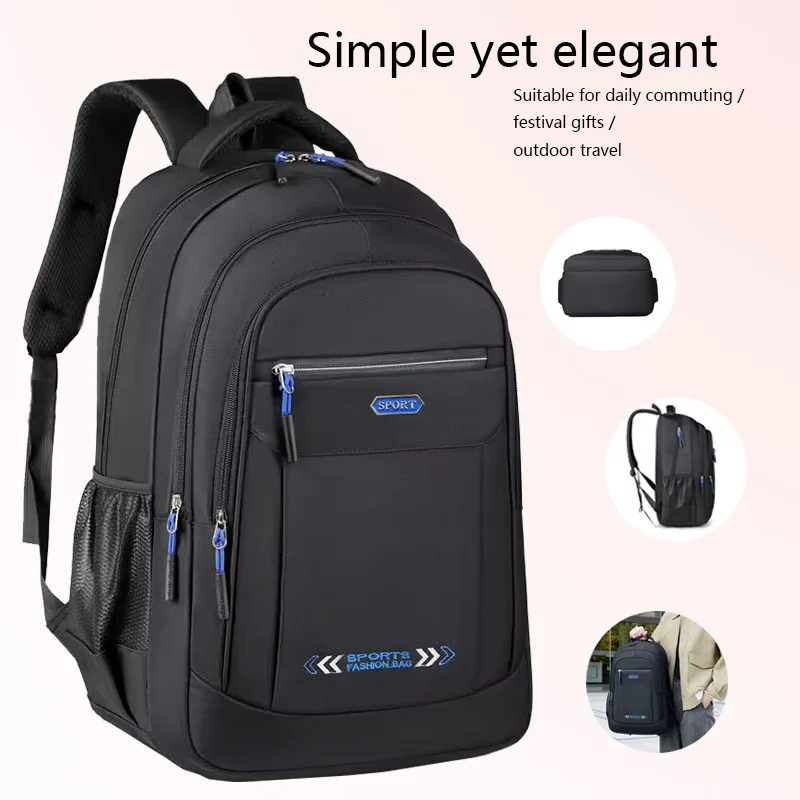 Unisex Sport Oxford Backpack Large Capacity Lightweight Water Resistant Casual Daily School Travel Laptop Rucksack Bag
