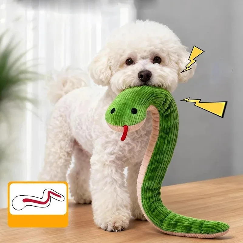 16.5 Inches Dog Toy Snake Interactive Toy Kitten Kick Toy Interactive Pet Toy for Indoor…