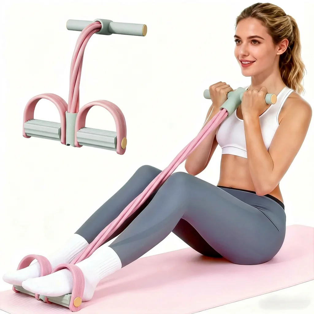 Adjustable Resistance Foot Pedal Resistance Band Home Gym Equipment for Waist Leg Arm…