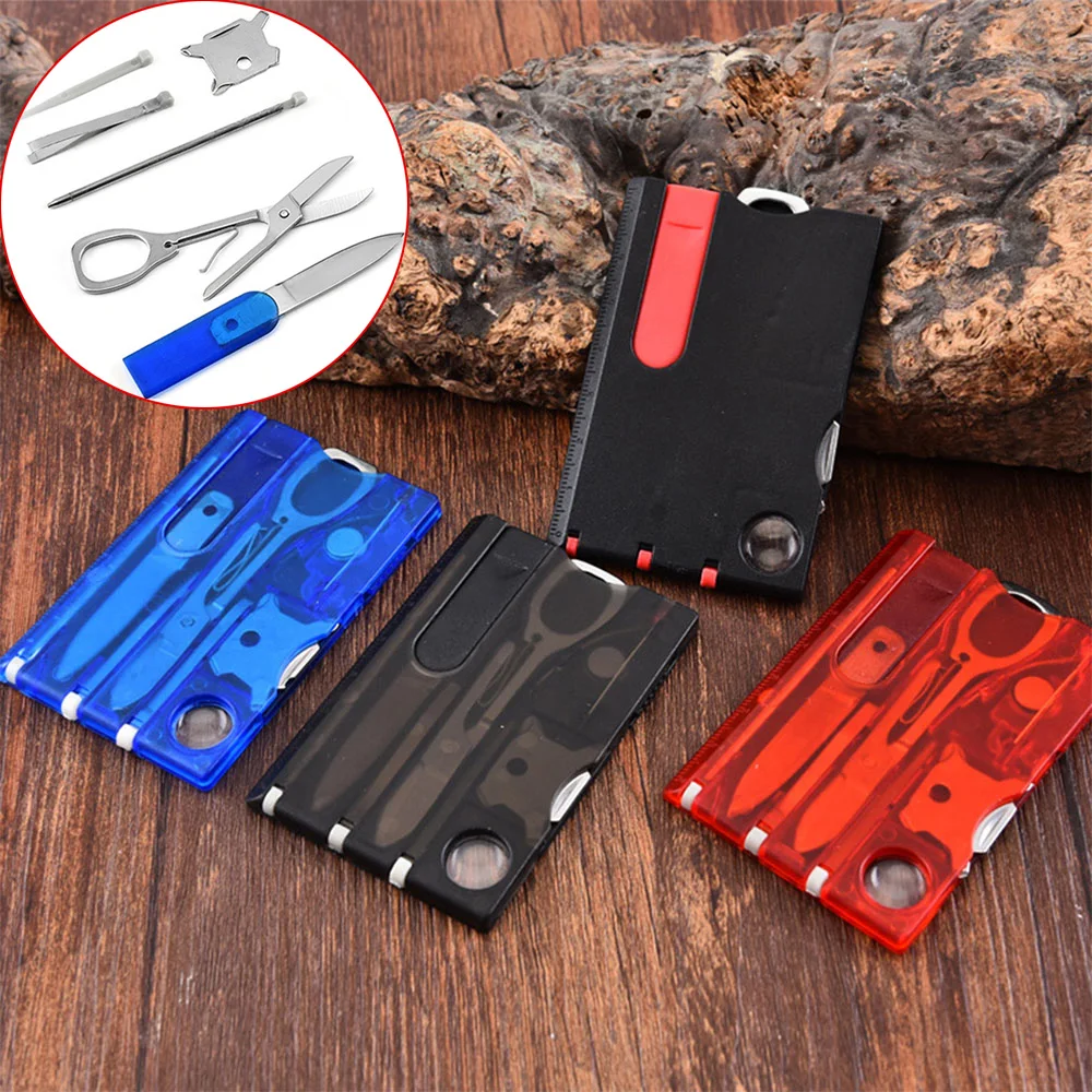 Swiss Tool Card All in One Screwdriver Kit 9 Piece Outdoor Multi Tool Emergency Survival…