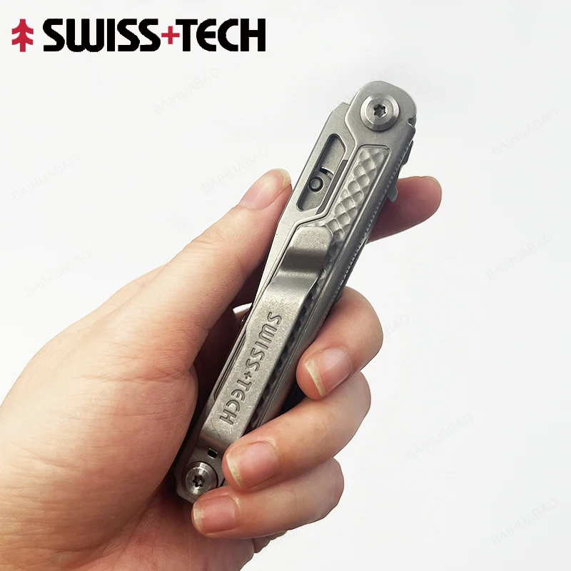 SWISS TECH 11-in-1 Mini Multitool Knife Folding EDC Outdoor Camping Survival Tools…