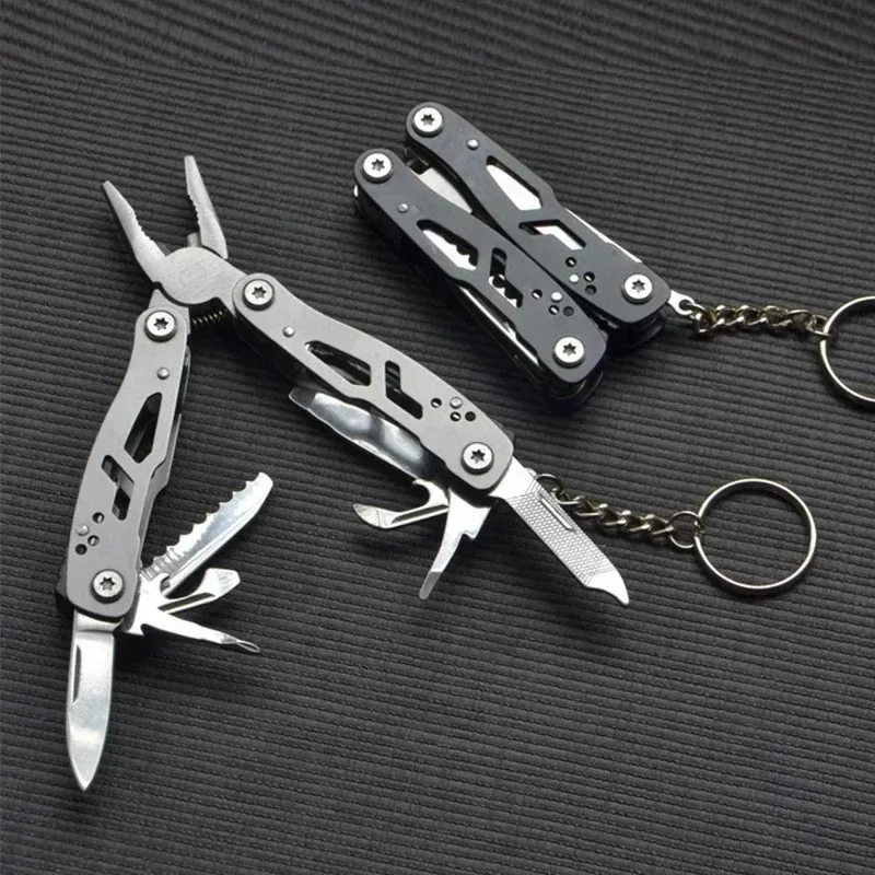 Mini Portable Camping Pliers Multi-functional Pliers Keychain Small Tool Stainless Steel…