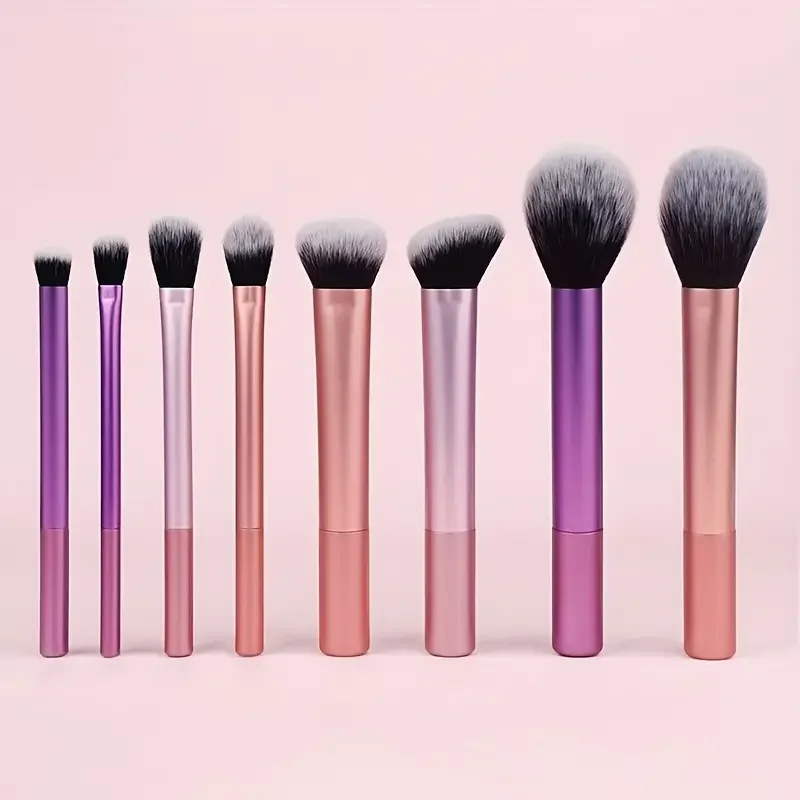 8-Pack Makeup Brush Kit Soft Synthetic Hair Make Up Brushes Foundation Blush Eyeshadow…