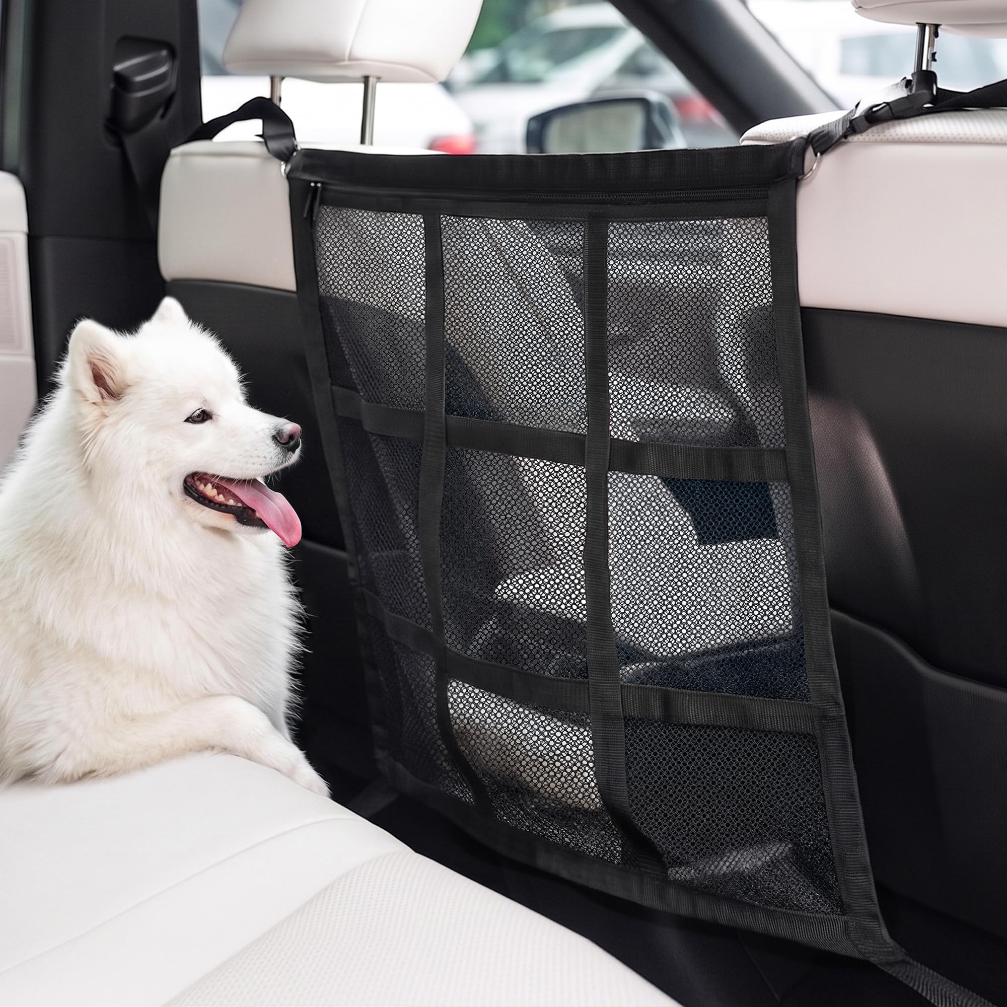 Dog Car Barrier For Sedans SUVs Trucks, Double-Layer Mesh, Easy Install