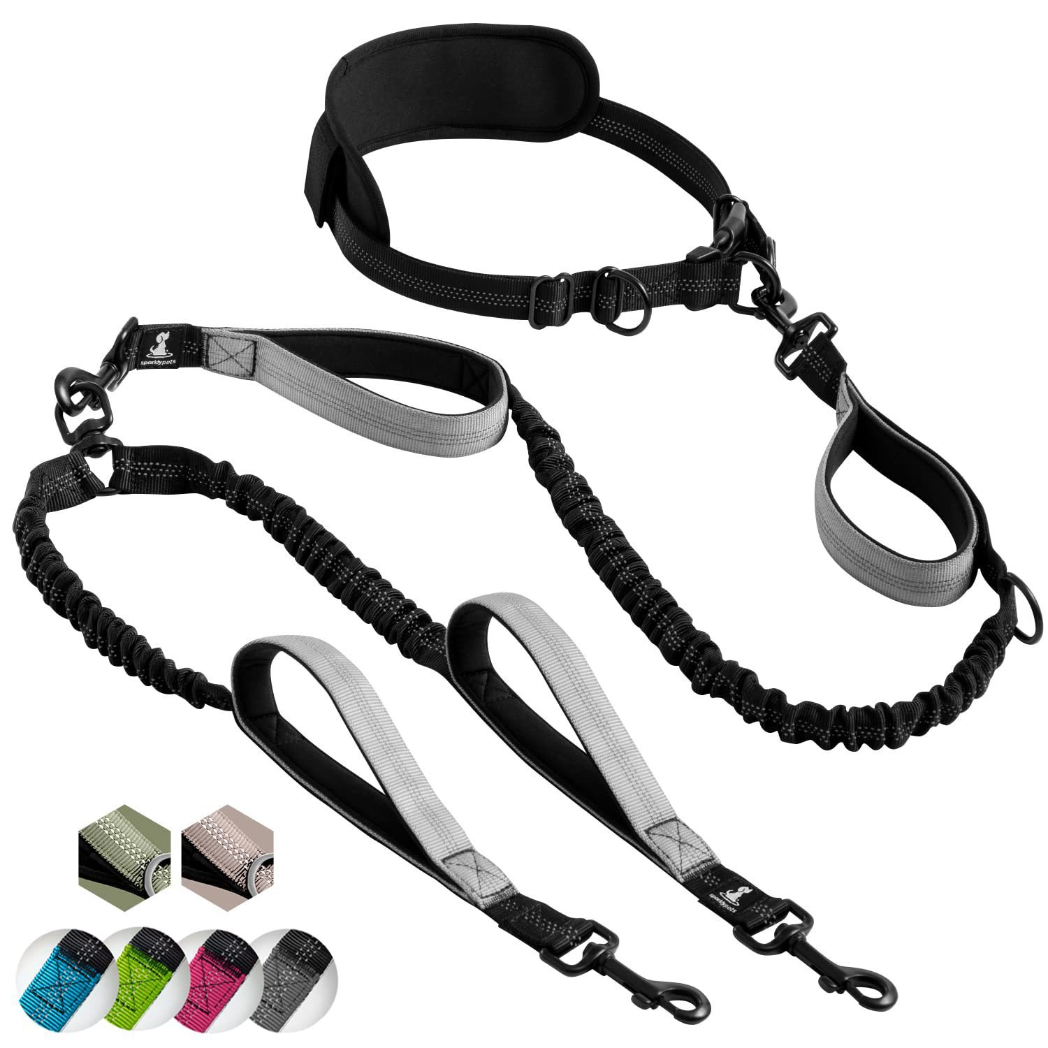 Pet Supplies Multifunctional Reflective Leash Sports Fitness Running Leash Dog Leash