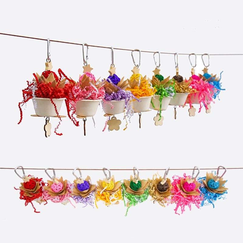 Parrot Flower Clumps Bite Toy