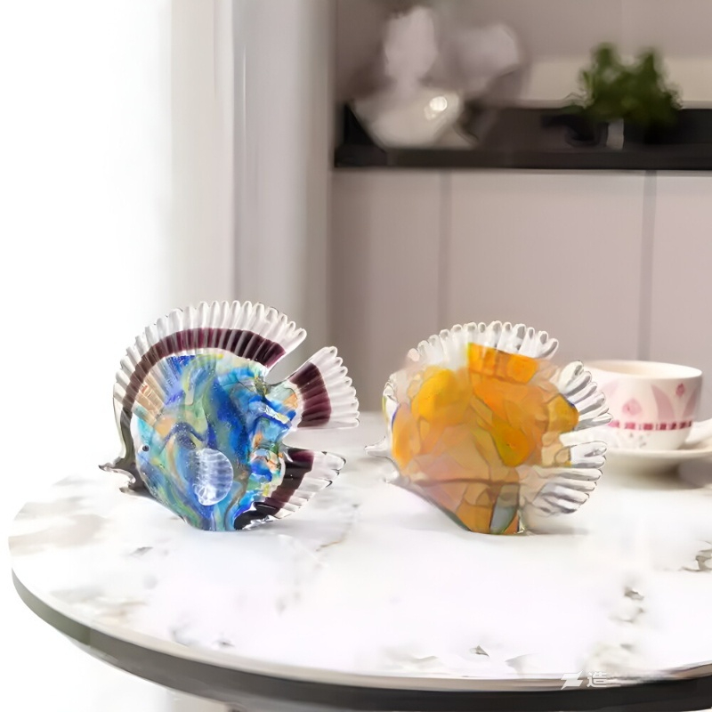 Glass Fish Ornament For The Living Room Or Entryway Home Decor Piece