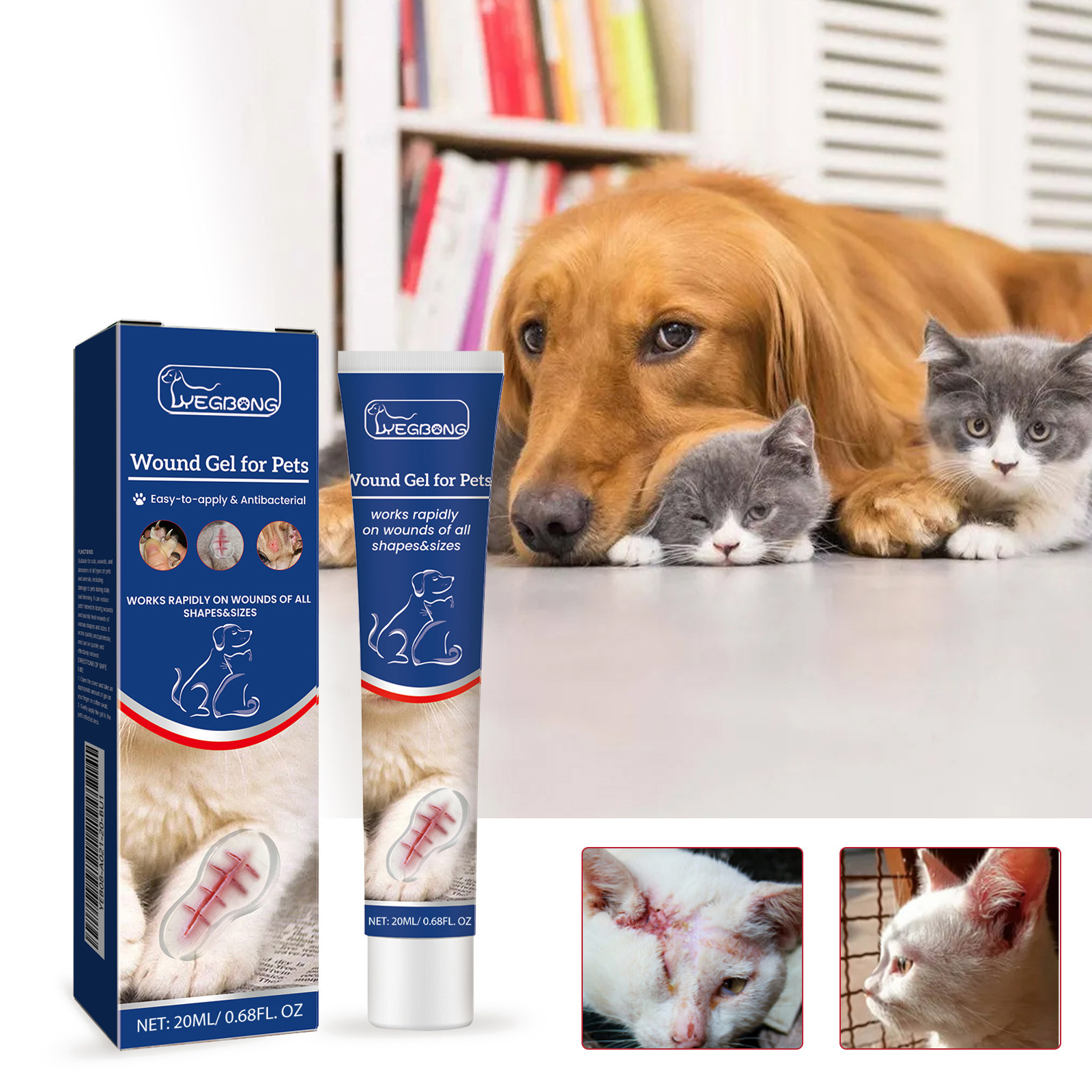 Yegbong Pet Skin Care Gel Gentle, Fresh, Moisturizing, Breathable, And Comfortable Gel…