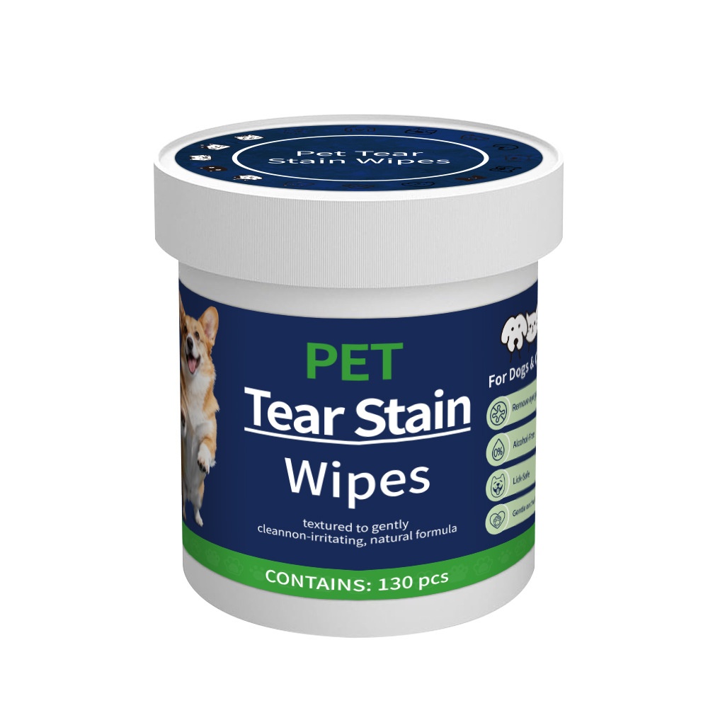 Gentle Pet Eye Wipes For Dogs & Cats, Tear Stain Remover