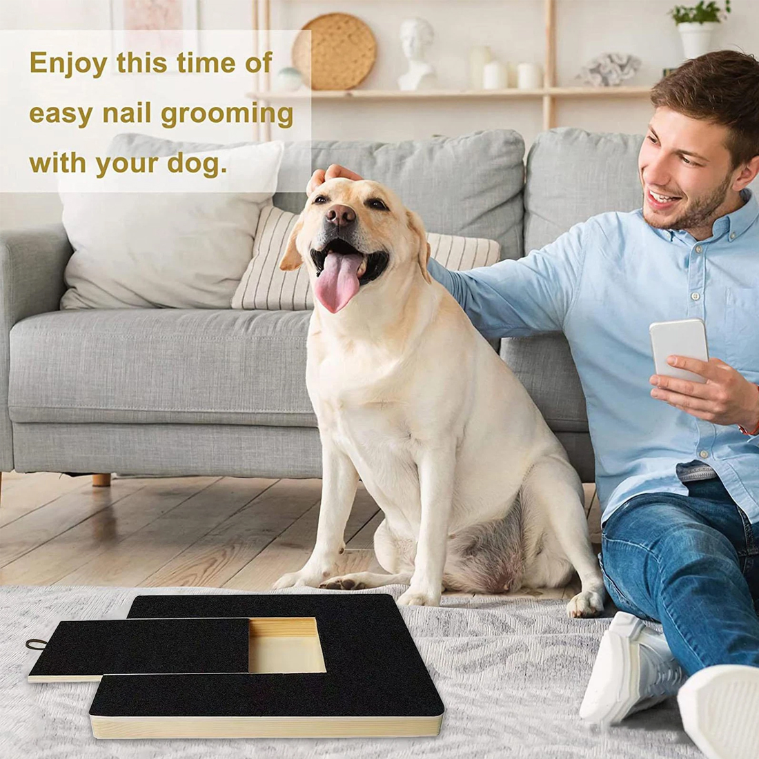 File Double Sided Mat Scratch Board Pets Nail Care Grind Nails Dog Scratch Pad UK
