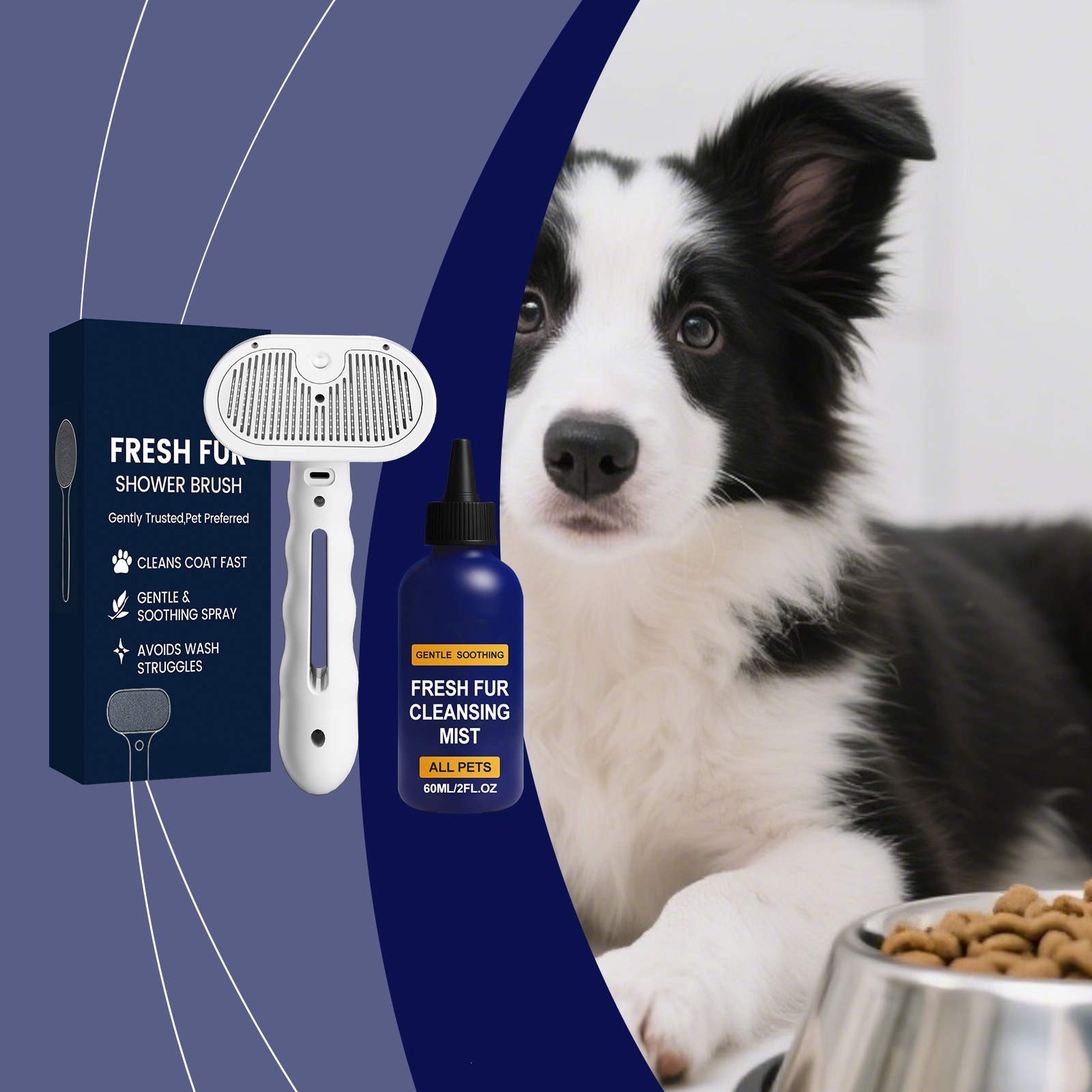 Pet Hair Cleaning Spray Set Softening Hair Grooming Knotting Fluffy Smooth Dog Cat Daily…