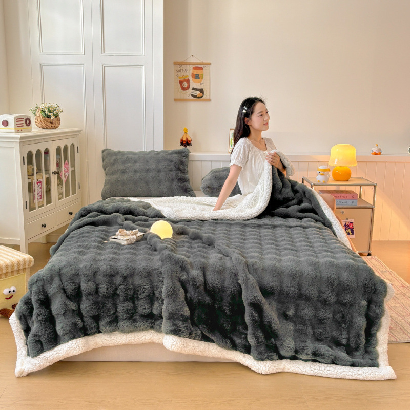 Bubble Double-layer Blanket Thickened For Warmth