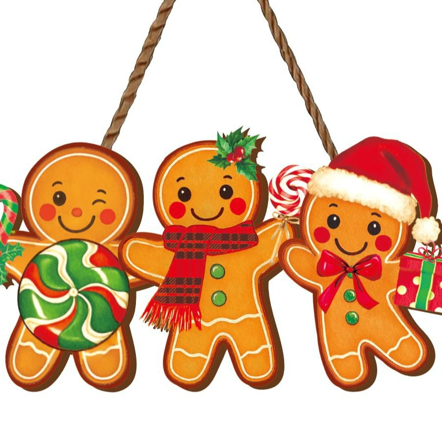 Christmas Wooden Door Sign Hanging Ornament, Holiday Party Nameplate, Wall Decoration…