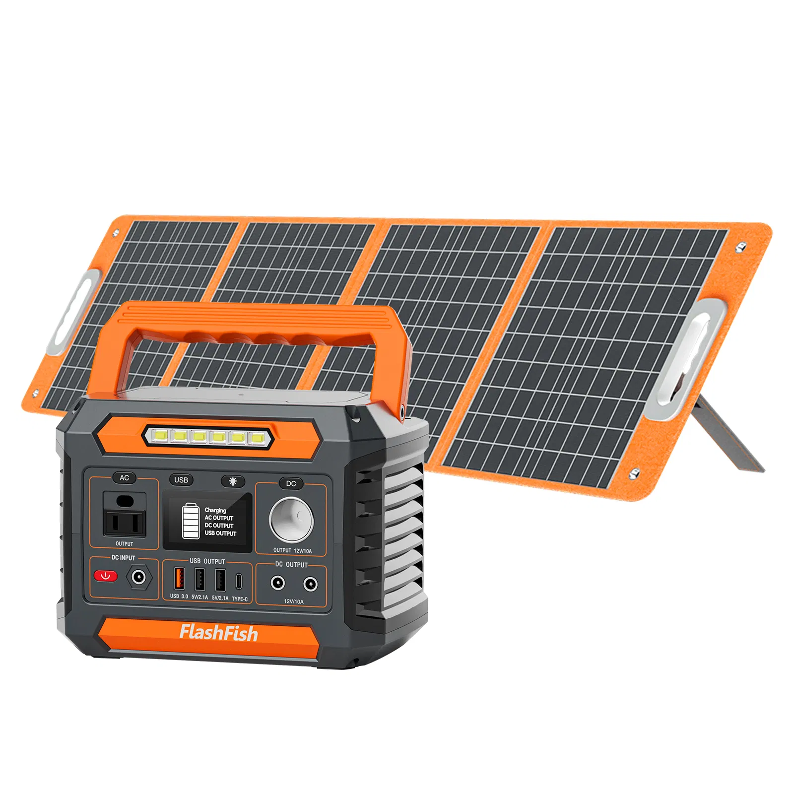 300W Power Station &100W Foldable Solar Panel, Li-Ion Battery Bank With AC/USB/DC…