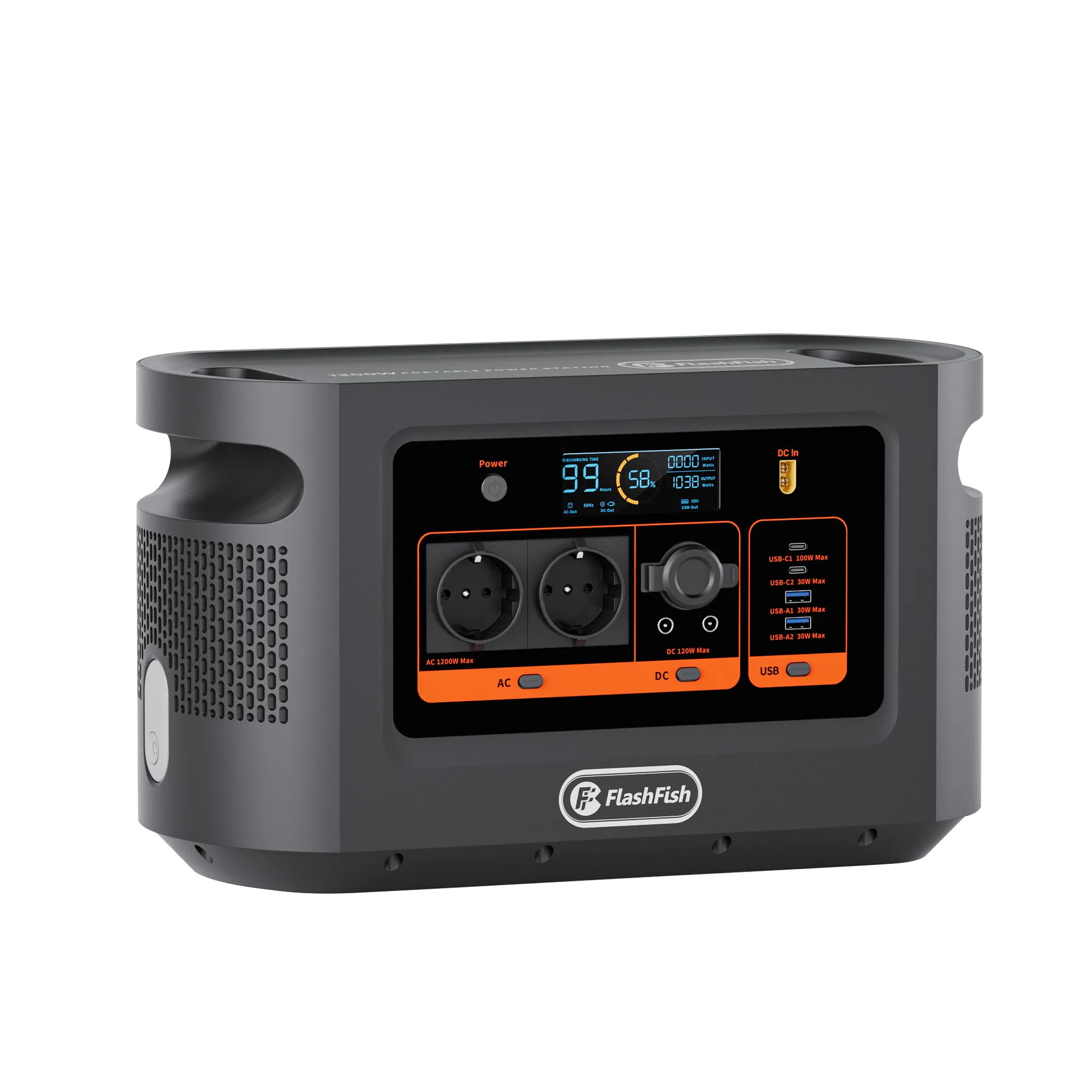 1200W Portable Power Station, 1008Wh | 1200W LiFePO4 Safety Battery Pack, LED Light |…