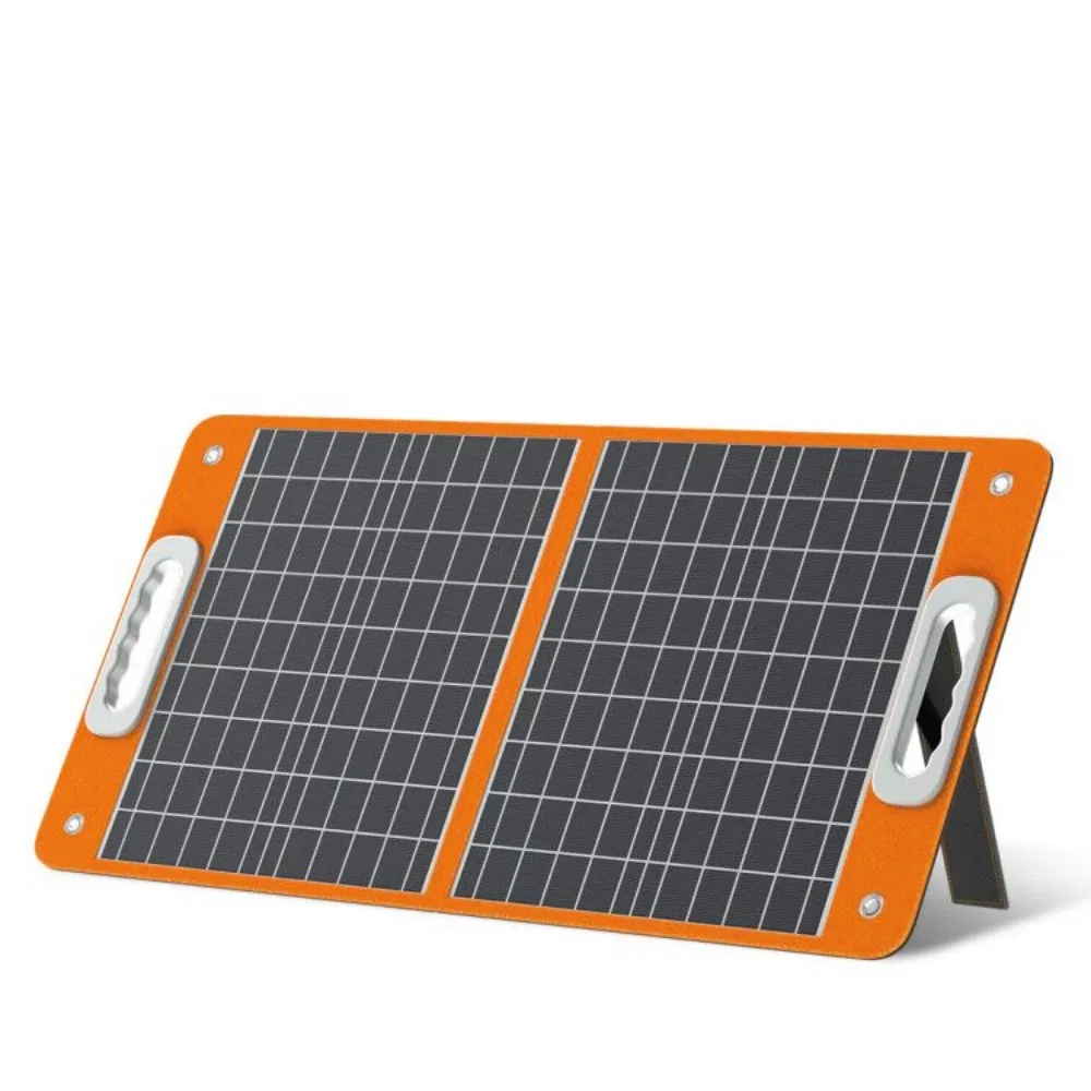 60W 18V Portable Solar Panel; Flashfish Foldable Solar Charger with 5V USB 18V DC Output…
