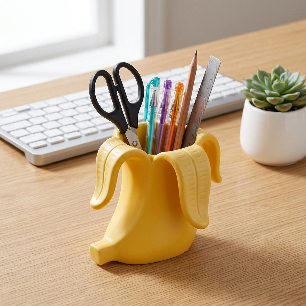 Cute Fruit Inspired Desk Organizer, Creative Storage Holder For Office, Art Supplies And…