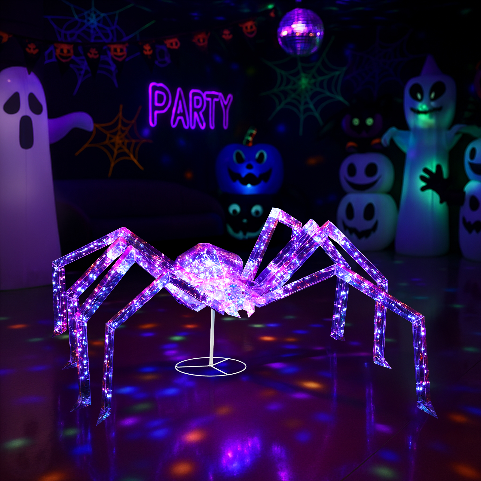 Replace 43966577 3FT Halloween Decorations Light Up Spider,Outdoor Halloween Decor…