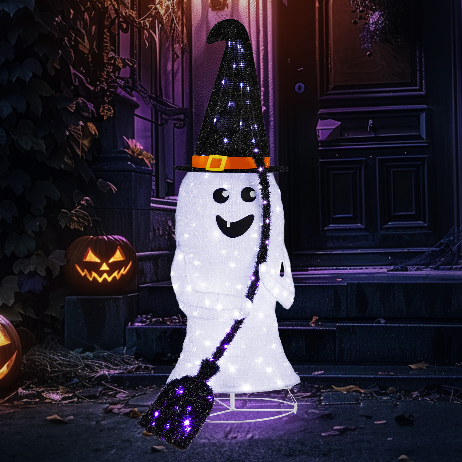 Replace 94400163 4ft Ghost 1 00LED Lighted Outdoor Halloween Decorations