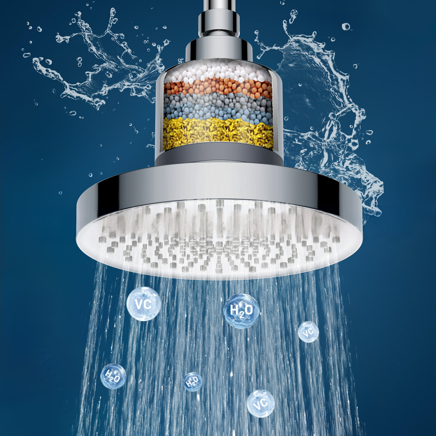Pressurized Showerhead For Clean Water Bathing